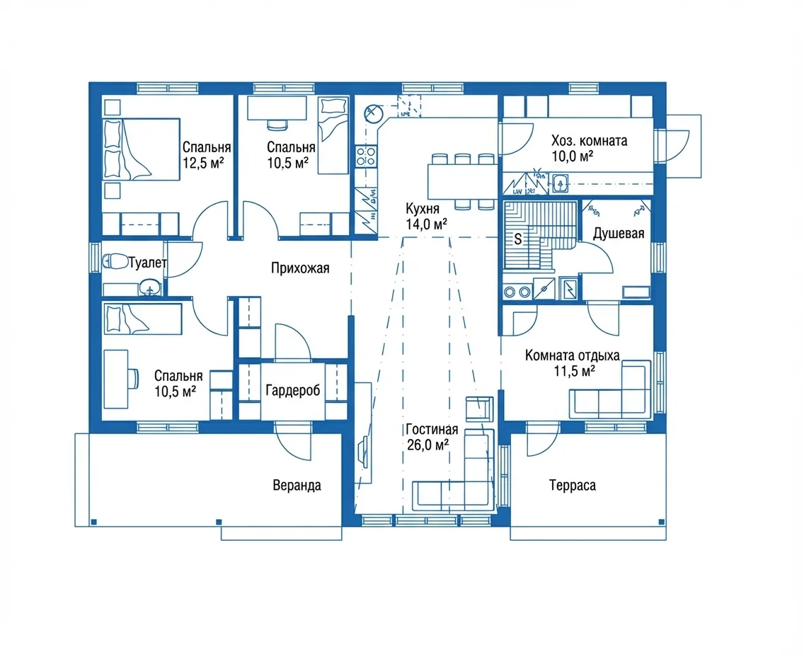 План 2D — поэтажный план дома
